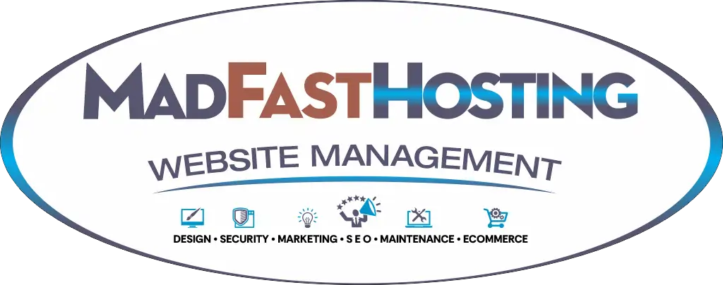 Mad Fast Hosting Website Management Logo